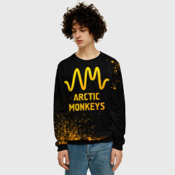 Свитшот мужской Arctic Monkeys - gold gradient, цвет: 3D-черный — фото 2