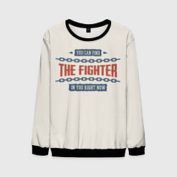 Свитшот мужской The fighter, цвет: 3D-черный