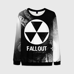 Мужской свитшот Fallout glitch на темном фоне