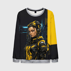 Мужской свитшот Девушка сигнальной одежде