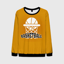 Свитшот мужской Basketball - кольцо и мяч, цвет: 3D-черный
