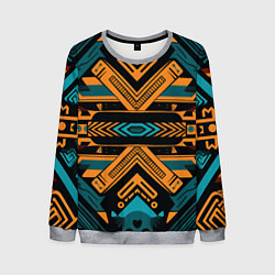Мужской свитшот Геометрический узор в стиле ацтеков