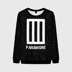 Свитшот мужской Paramore glitch на темном фоне, цвет: 3D-черный