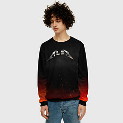 Свитшот мужской Алекс в стиле Металлика, цвет: 3D-черный — фото 2