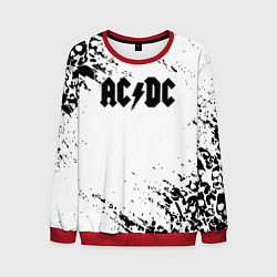 Свитшот мужской ACDC rock collection краски черепа, цвет: 3D-красный