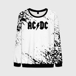 Свитшот мужской ACDC rock collection краски черепа, цвет: 3D-черный