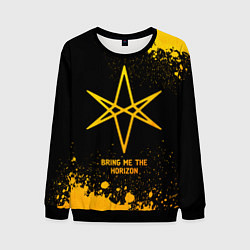 Свитшот мужской Bring Me the Horizon - gold gradient, цвет: 3D-черный