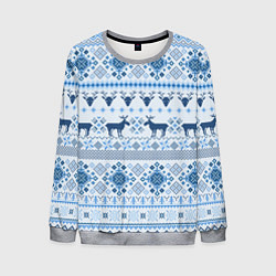 Мужской свитшот Blue sweater with reindeer