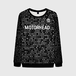 Свитшот мужской Motorhead glitch на темном фоне посередине, цвет: 3D-черный