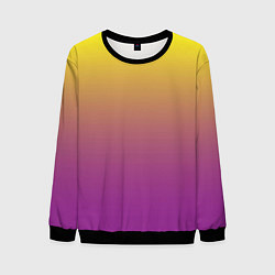 Свитшот мужской Желто-фиолетовый градиент, цвет: 3D-черный
