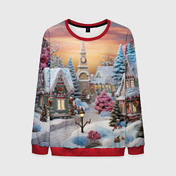 Мужской свитшот Праздник в заснеженном лесу