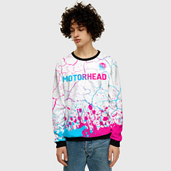 Свитшот мужской Motorhead neon gradient style посередине, цвет: 3D-черный — фото 2