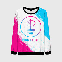 Свитшот мужской Pink Floyd neon gradient style, цвет: 3D-черный