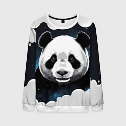 Свитшот мужской Панда портрет, цвет: 3D-белый