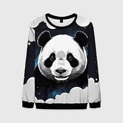 Свитшот мужской Панда портрет, цвет: 3D-черный