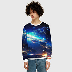 Свитшот мужской Млечный путь - глубокий космос, цвет: 3D-белый — фото 2