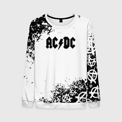 Свитшот мужской AC DC anarchy rock, цвет: 3D-белый