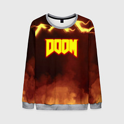 Свитшот мужской Doom storm огненное лого, цвет: 3D-меланж
