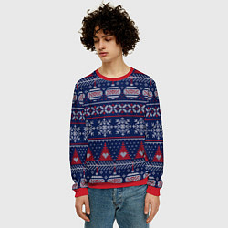 Свитшот мужской New Years sweater, цвет: 3D-красный — фото 2