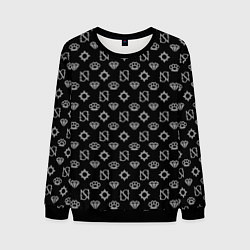 Свитшот мужской Sessanta Nove pattern, цвет: 3D-черный