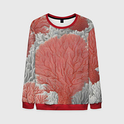 Мужской свитшот Красные и белые кораллы