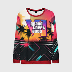 Мужской свитшот GTA 6 night logo