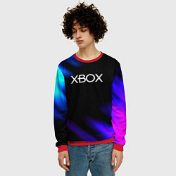 Свитшот мужской Xbox neon games, цвет: 3D-красный — фото 2