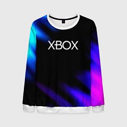 Свитшот мужской Xbox neon games, цвет: 3D-белый