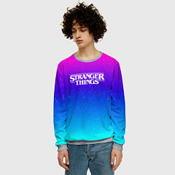 Свитшот мужской Stranger Things gradient colors, цвет: 3D-меланж — фото 2