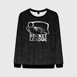 Свитшот мужской Rocket League - metal logo, цвет: 3D-черный
