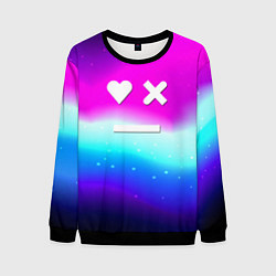 Мужской свитшот Love death robots neon gradient serial