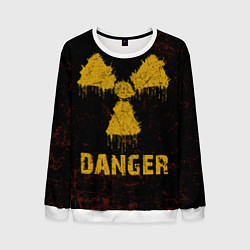 Свитшот мужской Опасный человек радиация, цвет: 3D-белый