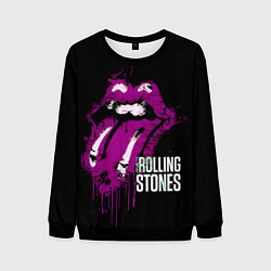 Свитшот мужской The Rolling Stones - lips, цвет: 3D-черный