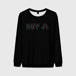 Мужской свитшот NASA glitch color usa
