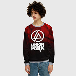 Свитшот мужской Linkin park strom честер, цвет: 3D-меланж — фото 2