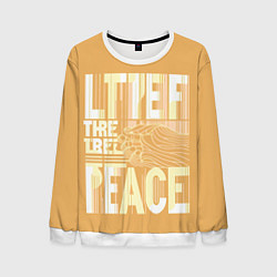 Свитшот мужской Let there be peace, цвет: 3D-белый