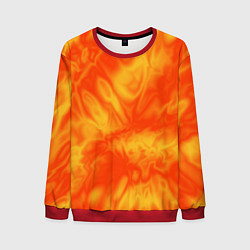 Свитшот мужской Солнечный огонь абстракция, цвет: 3D-красный