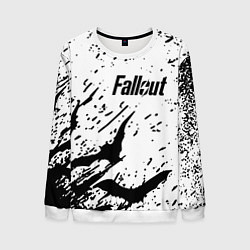 Свитшот мужской Fallout краски летучие мыши, цвет: 3D-белый