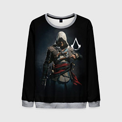 Свитшот мужской Эдвард Кенуей Assassins black flag, цвет: 3D-меланж