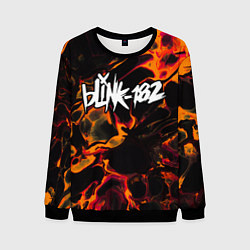 Свитшот мужской Blink 182 red lava, цвет: 3D-черный
