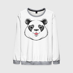 Свитшот мужской Влюблённый панда, цвет: 3D-меланж