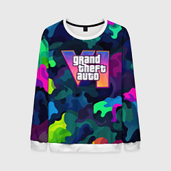 Свитшот мужской Gta logo bright, цвет: 3D-белый