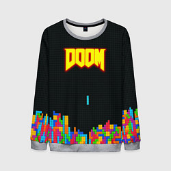 Свитшот мужской Doom x tetrix коллабарация, цвет: 3D-меланж