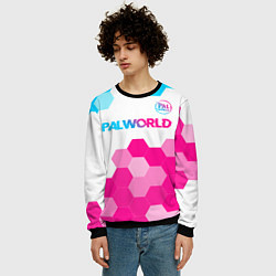 Свитшот мужской Palworld neon gradient style посередине, цвет: 3D-черный — фото 2