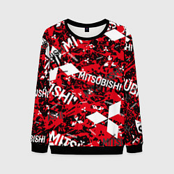 Свитшот мужской Mitsubishi - chaos style, цвет: 3D-черный