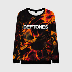 Свитшот мужской Deftones red lava, цвет: 3D-черный