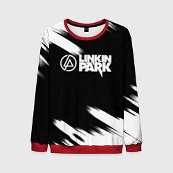 Свитшот мужской Linkin park рок бенд краски, цвет: 3D-красный