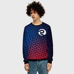 Свитшот мужской ARC Raiders неоновые соты, цвет: 3D-черный — фото 2
