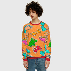 Свитшот мужской Маленькие динозавры, цвет: 3D-красный — фото 2