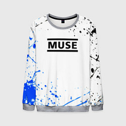 Свитшот мужской MUSE рок стиль краски, цвет: 3D-меланж